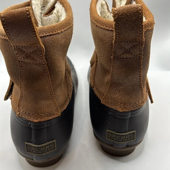 Sperry Top-Sider Rip duck Boots w/faux fur tan & brown SZ 9 waterproof outdoor - Picture 4 of 16